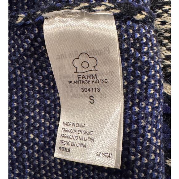 FARM RIO Macaw Forest Tie-belt Beaded Cardigan Size Small - Picture 13 of 16